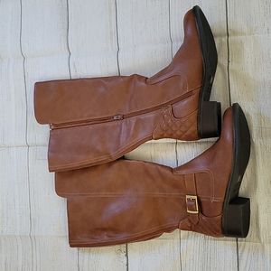 Brand New Brown Women's Knee High Boots w/ Full Zipper